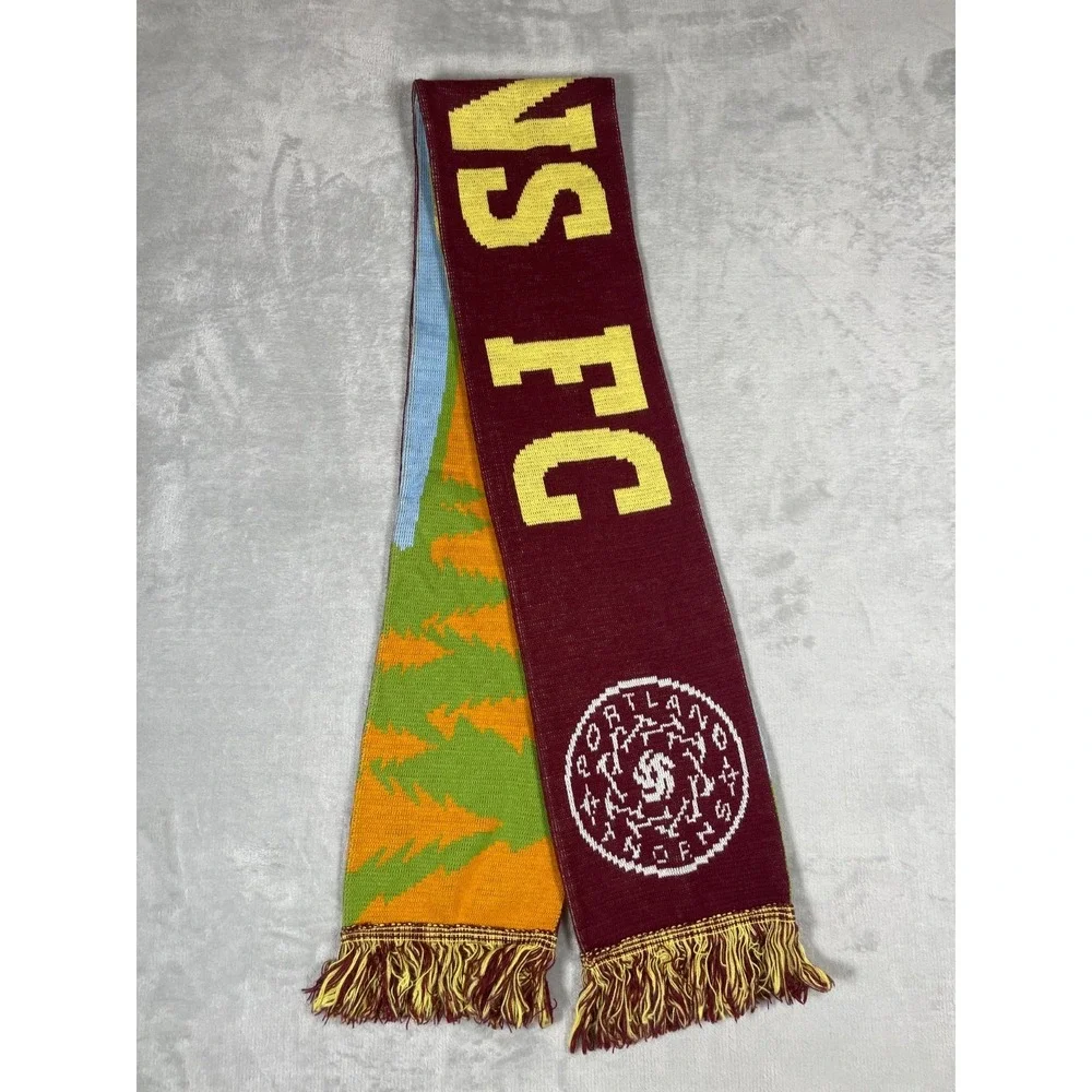 Portland Thorns FC Ruffneck Scarf Double Sided Knit Soccer Supporters